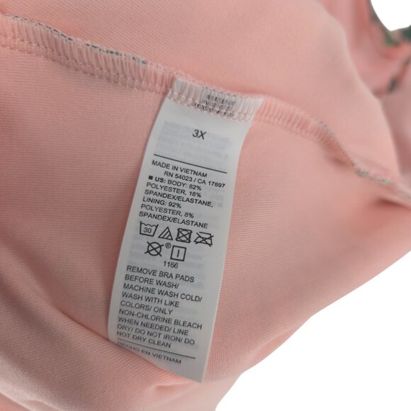 Old Navy Twist Back One Pink Flamingo One-Piece Swimsuit Birds in Paradise 3X - Picture 16 of 16